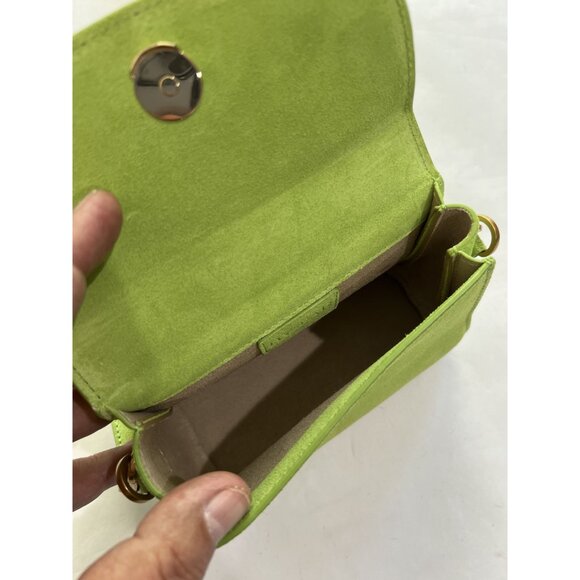 BY FAR Mini Suede Mini Handbag in Green - Picture 8 of 8